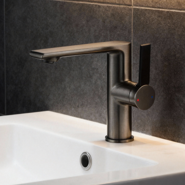 1401033 Gun Metal Brass Basin Faucet