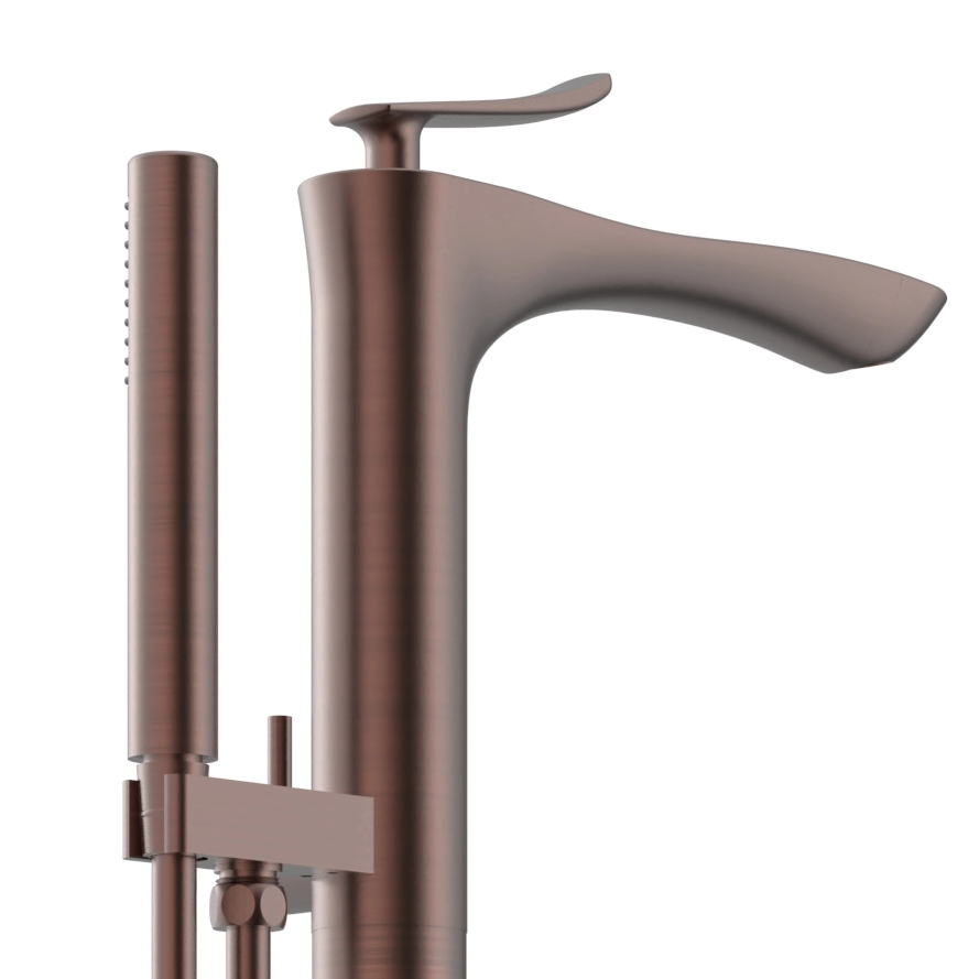 Oil Rubbed Bronze Freestanding Bathtub Faucet with Hand Shower | Durable Brass Body