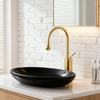 1401006 Brass Basin Mixer Tap Single Handle Deck Mounted Basin Faucet Gold Finish Bathroom Tap