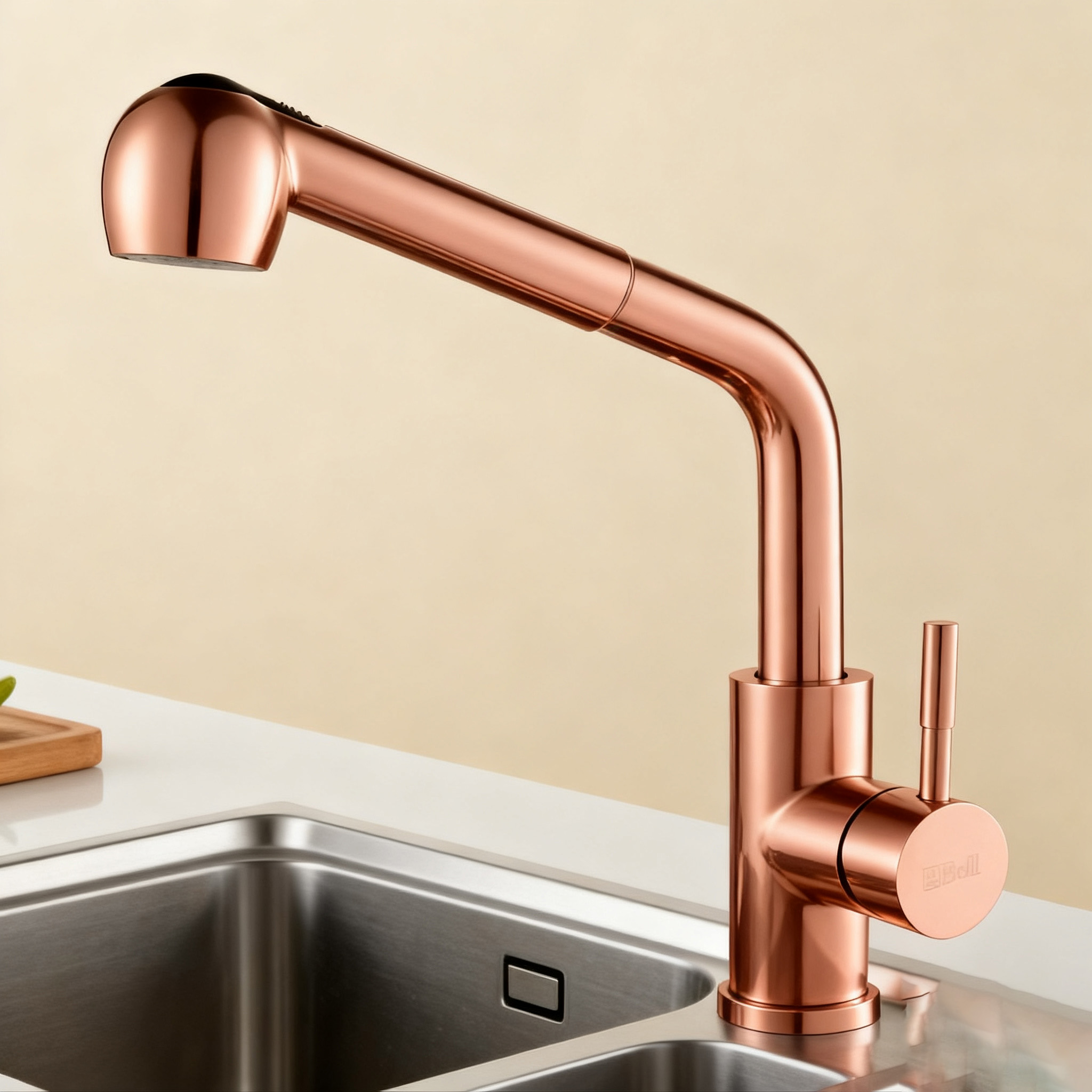 Stainless Steel Kitchen Faucet with Dual-Function Sprayer and Lead-Free Construction for Project Supply