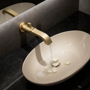 DF-1505 Low-Lead Brass Wall-Mount Basin Faucet KEROX Cartridge