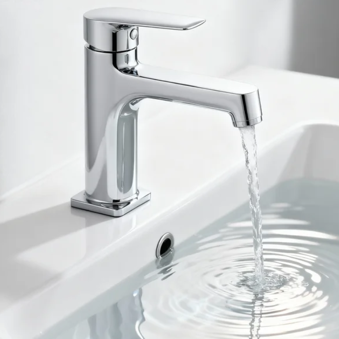 Polished Chrome Single Handle Tall Vessel Sink Bathroom Faucet with Lever Handle Aerated Spout and Corrosion-Resistant Finish for Modern Basin and Vanity Installations