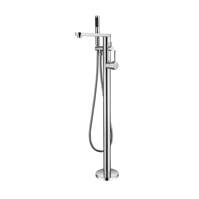  Contemporary Bathroom Freestanding Tub Faucet with Sprayer DF-02038