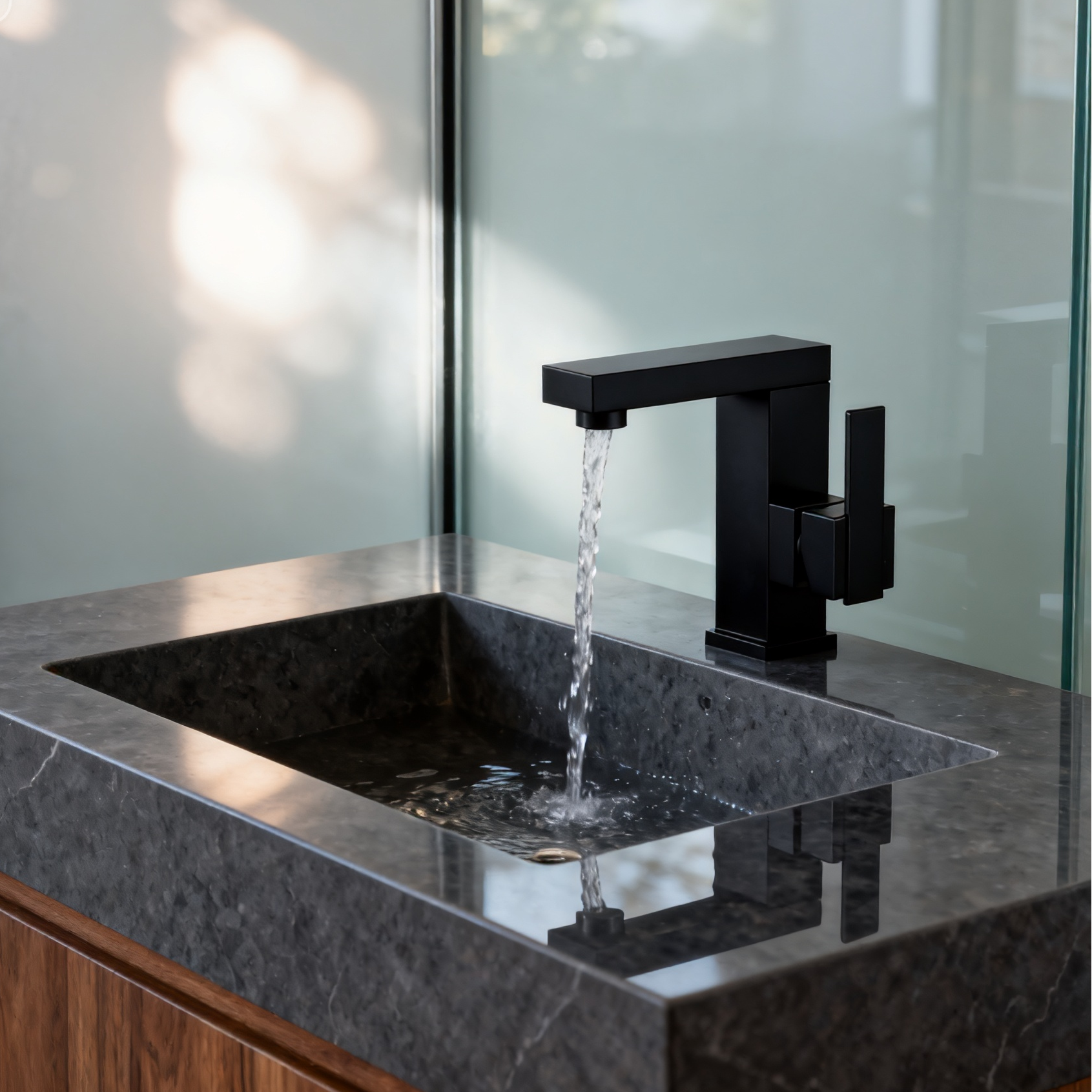 DF-02011B – DR Brass Basin Faucet Modern Geometry Premium DR Brass. Elevated Water Experience