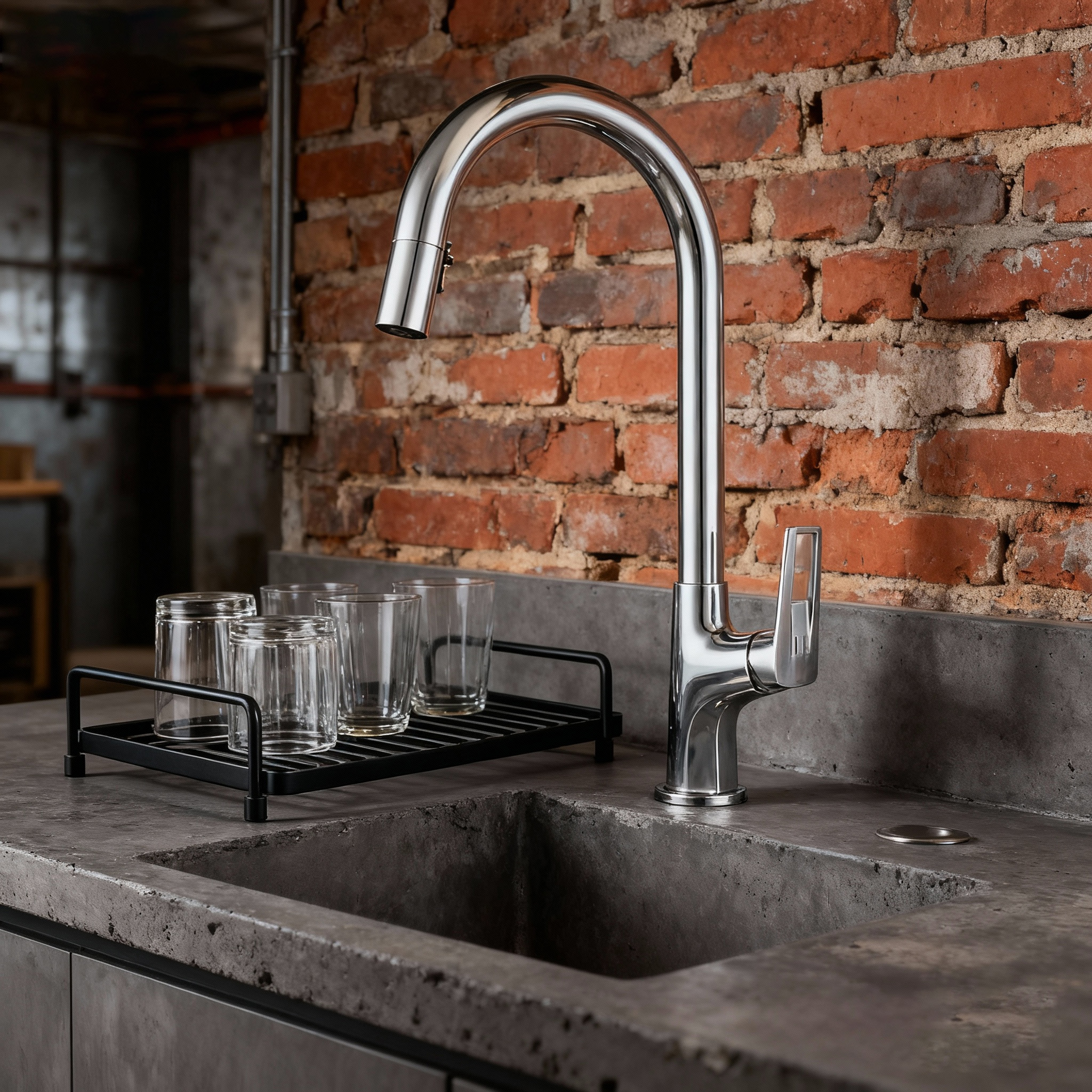 Chrome High Arc Single Handle Kitchen Mixer Tap with Flexible Sprayer for Home and Commercial Sinks