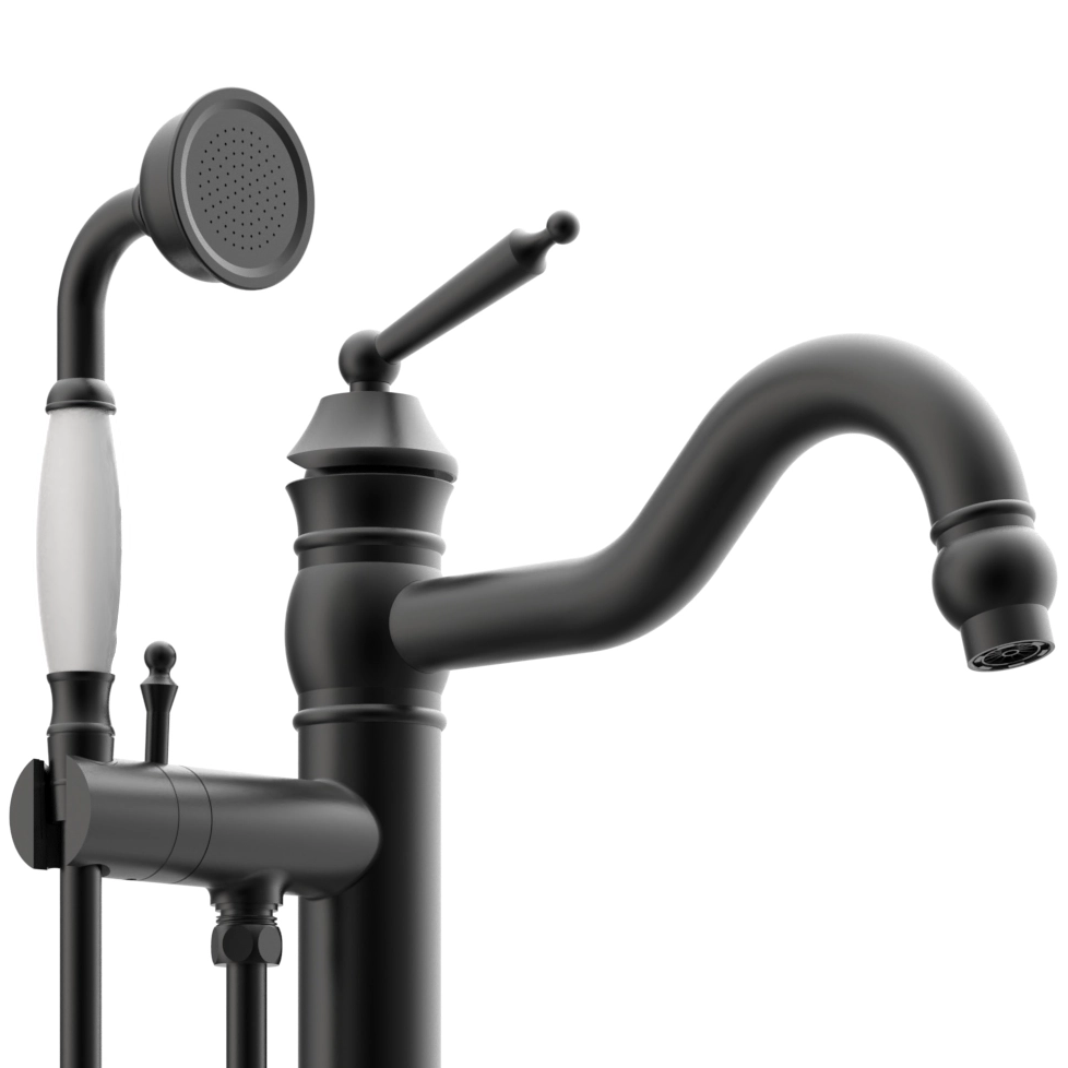 High-Flow Brass Floor-Mounted Bathtub Faucet - Stylish & Durable Solution for Modern Bathrooms