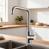 Modern Kitchen Faucet with Square Spout for Residential and Commercial Projects in many finishes