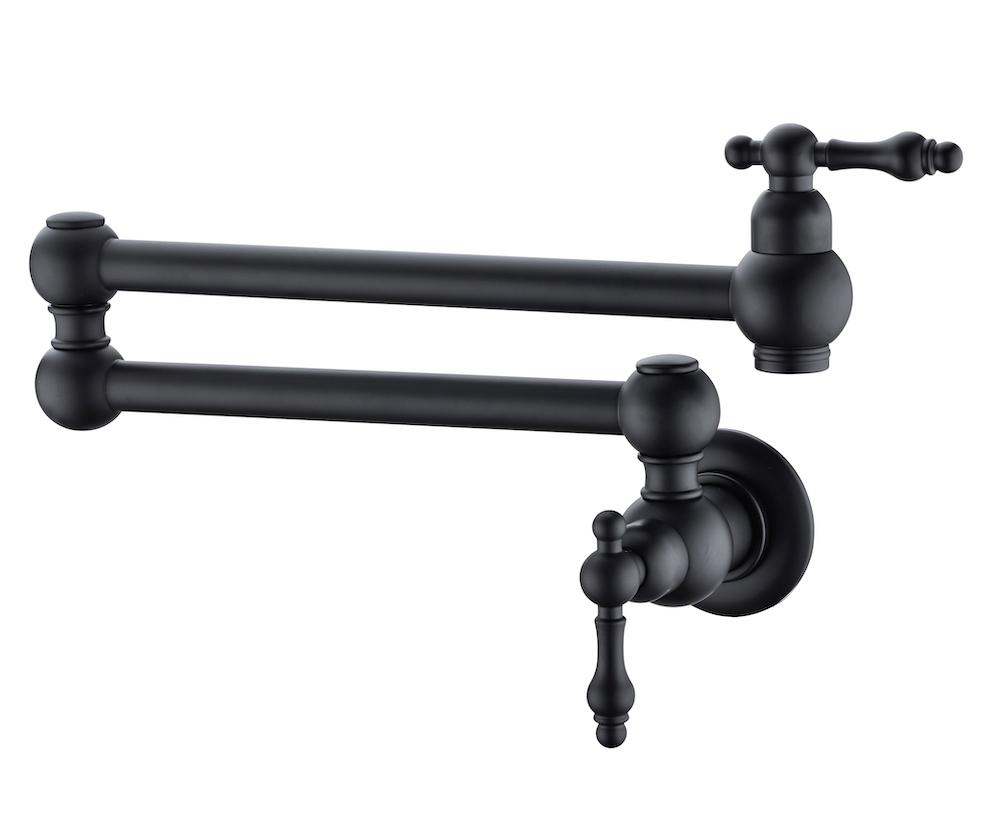 Premium Polished Chrome Wall Mount Pot Filler Kitchen Faucet from Chinese manufacturer