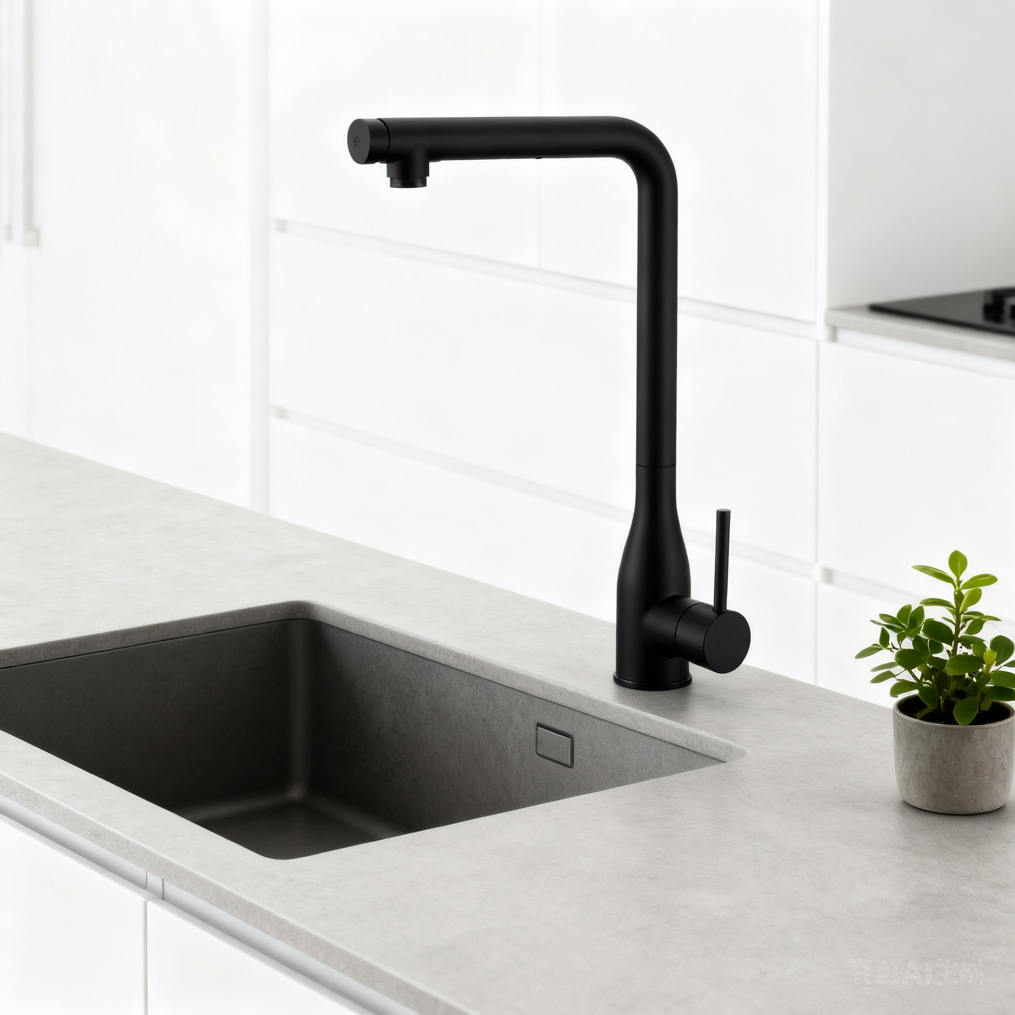 Commercial-Grade Modern Chrome Pull-Out Kitchen Faucet with Sprayer for Projects and Global Supply