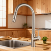 Commercial Pull-Out Kitchen Faucet with Durable Stainless Steel Sprayer for Restaurants & Hotels