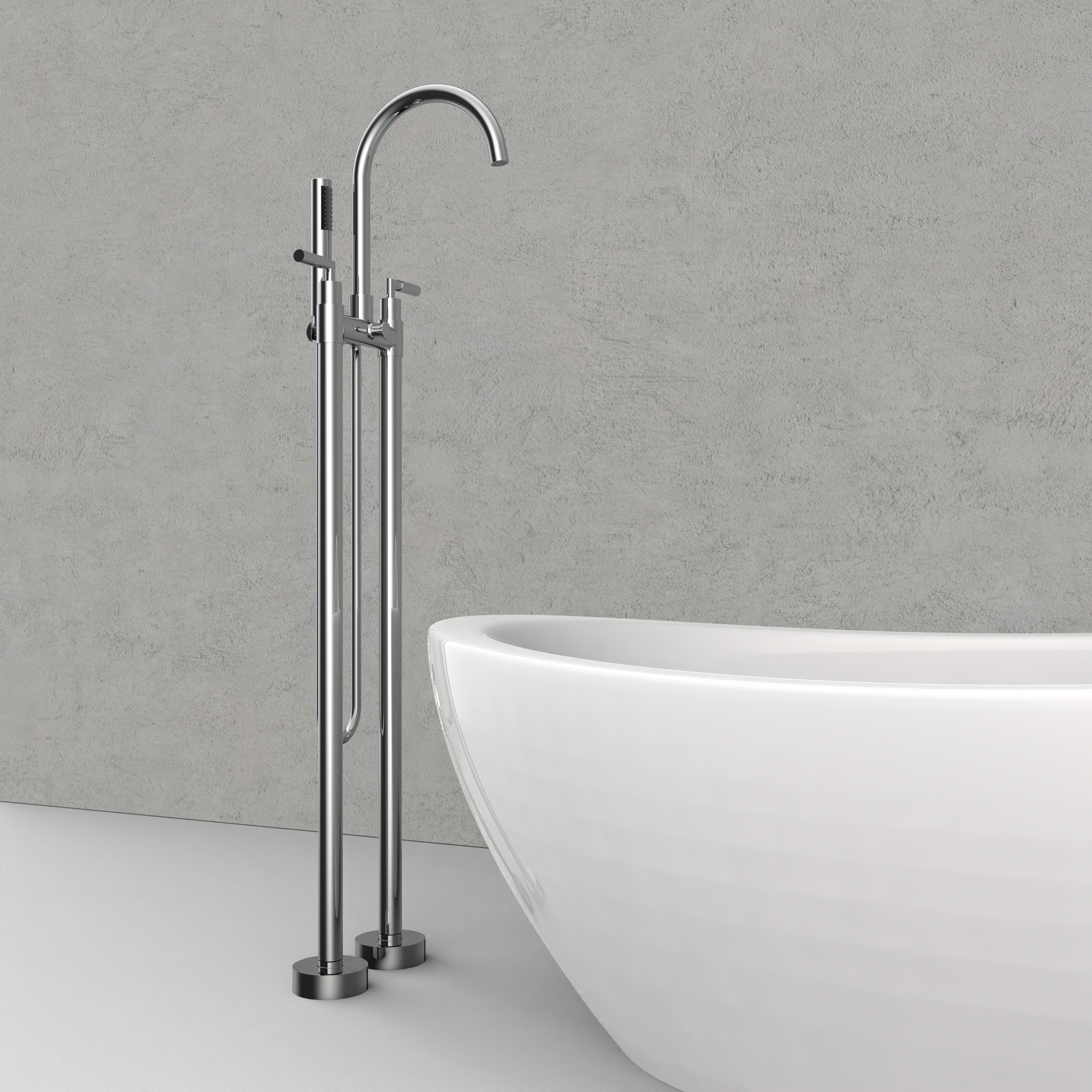 double handle tub filler