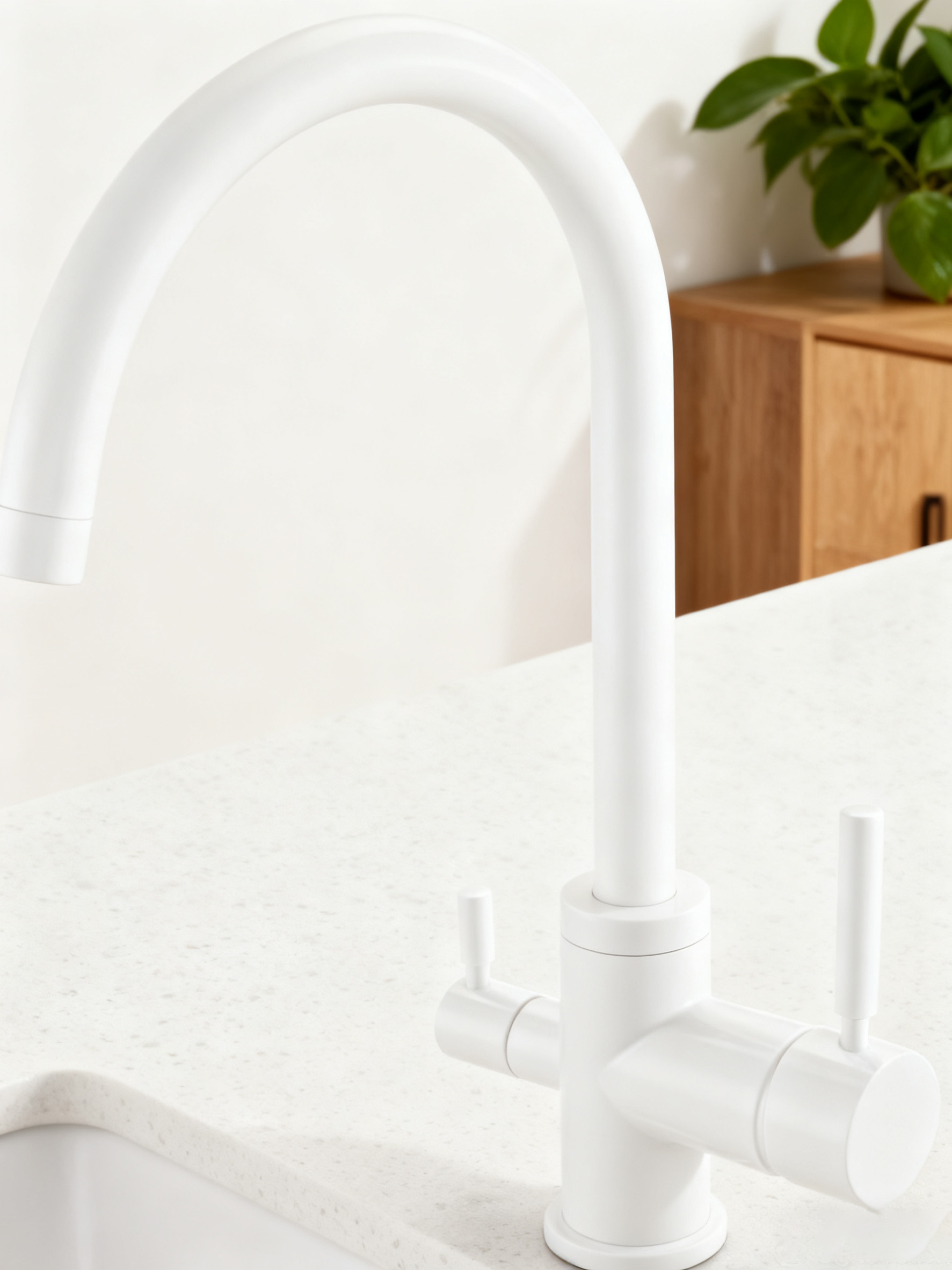 Modern Kitchen Mixer Faucet with Dual Water Flow Mode, Easy Switch Between Spray and Stream