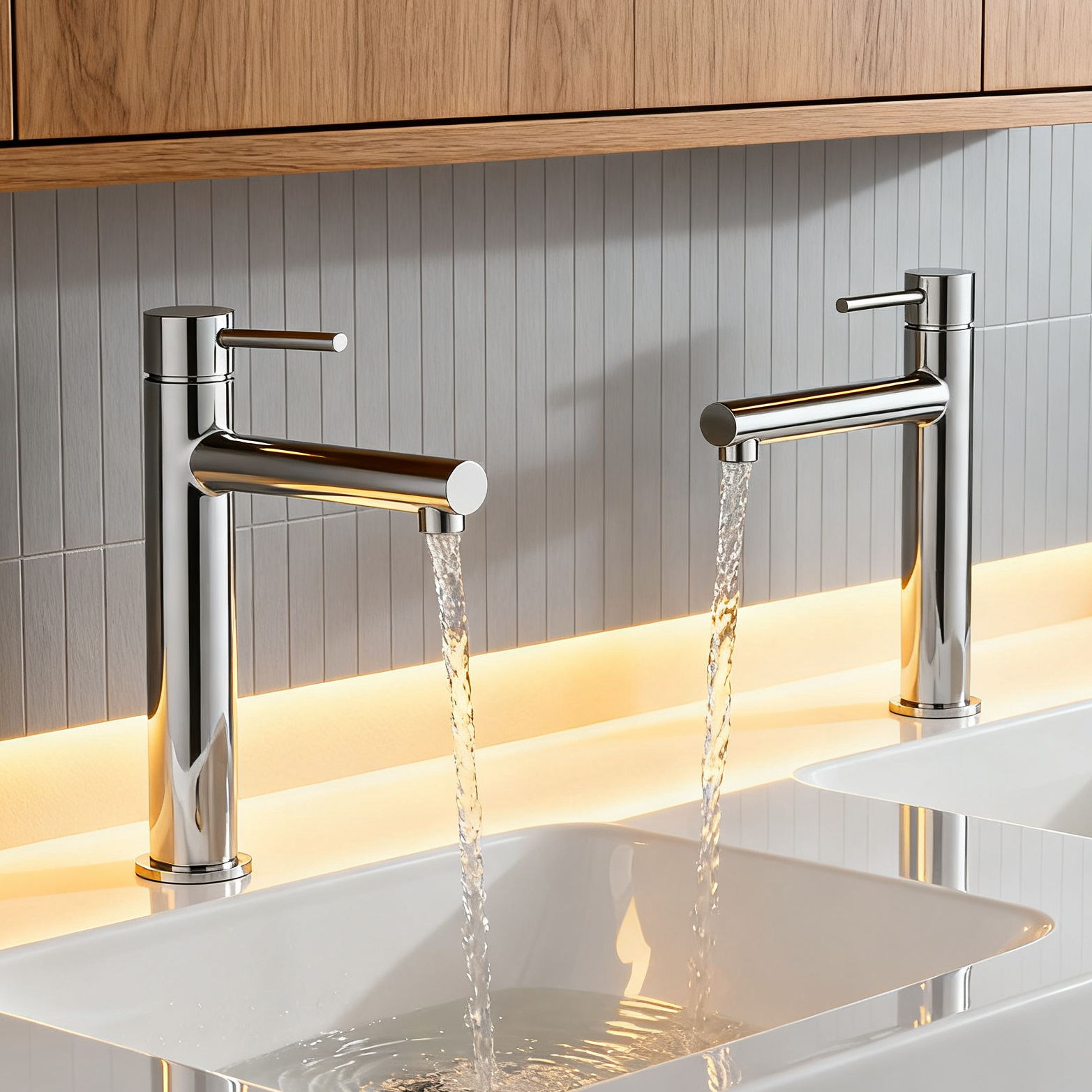 Modern Tall Stainless Steel Basin Mixer Tap – Brushed Finish Cylindrical Vessel Sink Faucet with Single Handle and Water-Saving Aerator Durable 304 Stainless Steel Bathroom Tap OEM Supplier