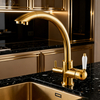 Brass Kitchen Faucet with Zinc Alloy Handle and Multiple Finish Options, Sprayer Functionality, Superior Quality