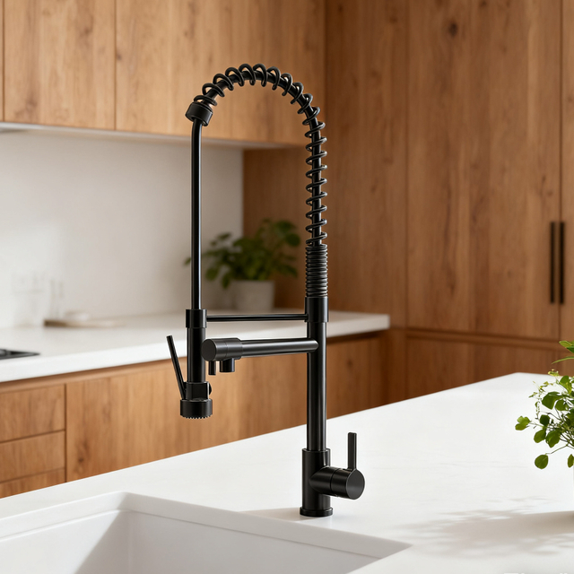 Commercial-Style Pull-Down Kitchen Faucet | Pre-Rinse Coil, Single Handle | Landonbath OEM