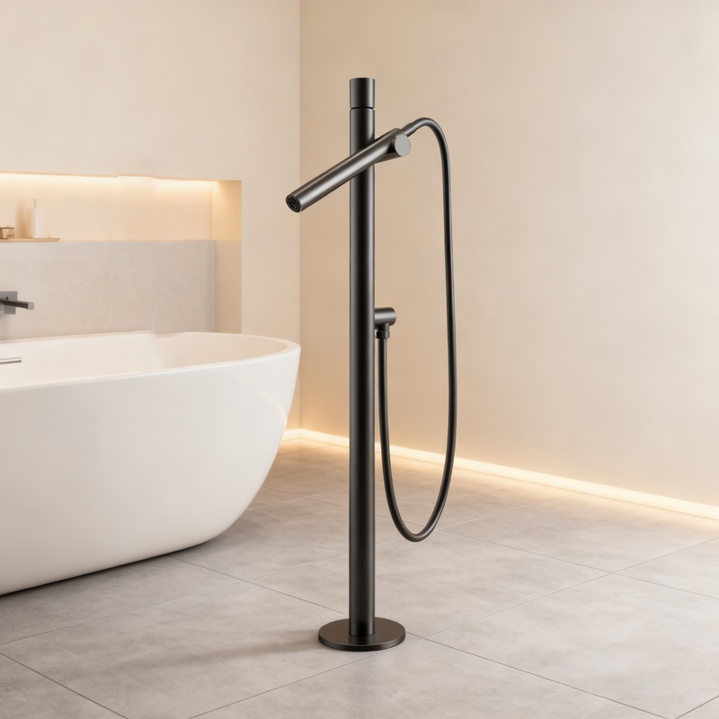 Fabater Stainless Steel Waterfall Bathtub Spout – Wall-Mounted G1/2 Male Thread, Elegant Curved Design For Spa, Regular Tubs, Pools & Hot Springs