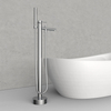 Polished Chrome on Top Open Floor Mounted Bathtub Faucet