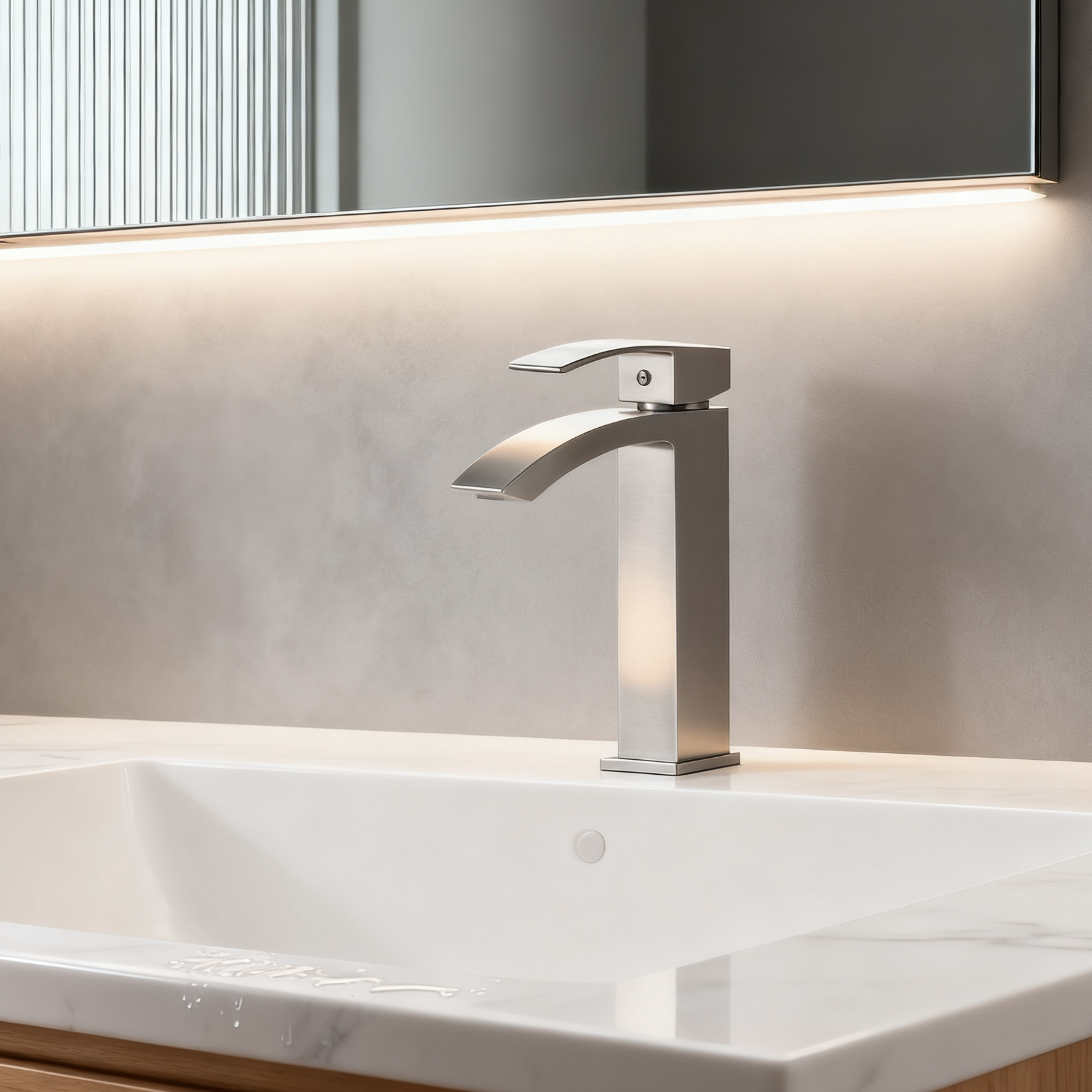 Single Hole Single-Handle High Arc Bathroom Faucet in Polished Chrome