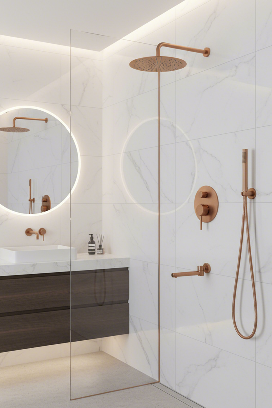 1101020 rose gold concealed shower system