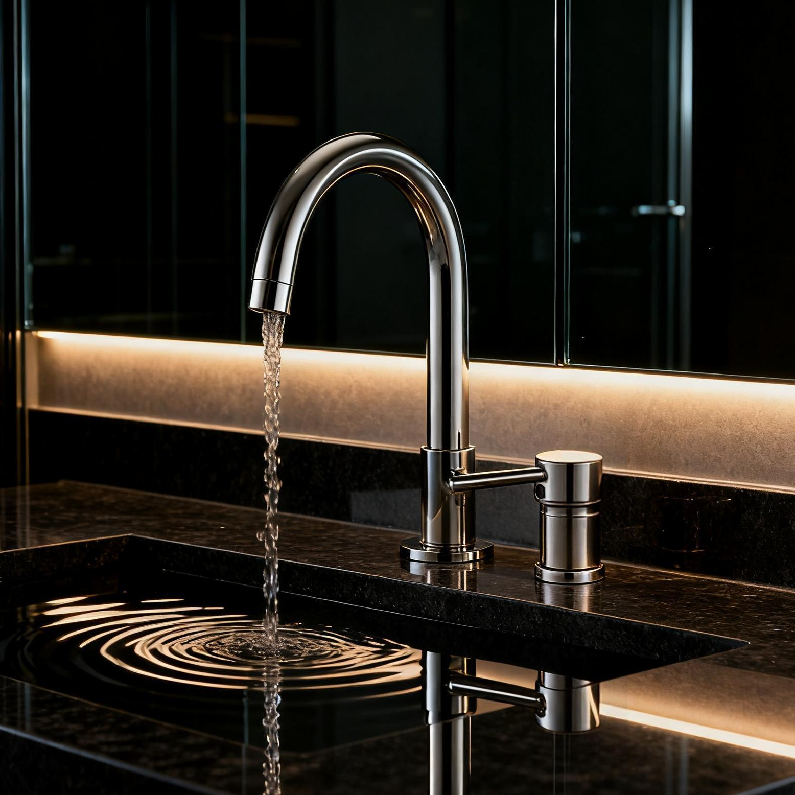 DF-05015 Brass Basin Faucet – Single Handle Mixer Tap with Curved Spout