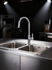 High Arc Zinc Alloy Commercial Chrome Kitchen Tap with Pull-Down Sprayer from China manufacturer 