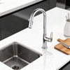 Chrome High Arc Single Handle Kitchen Mixer Tap with Flexible Sprayer for Home and Commercial Sinks