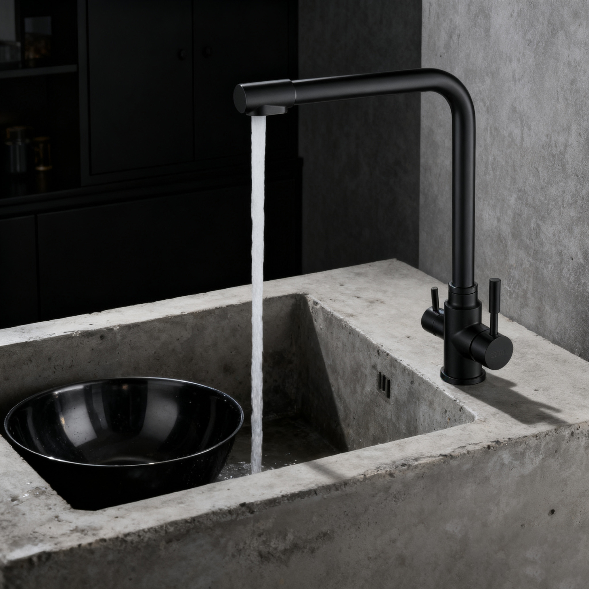 Stainless Steel Kitchen Faucet with Dual-Handle Design and 360° Swivel Spout for Residential or Commercial Kitchens