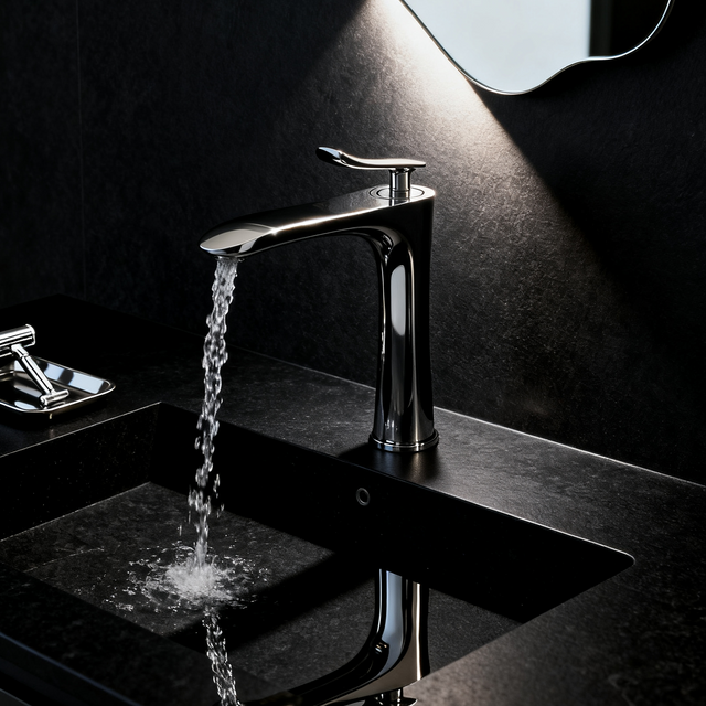 DF-4702 Brass Basin Mixer Tap Contemporary Tall Bathroom Faucet with Aerated Sprayer And Smooth Water Control for Global Project Applications