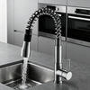 Commercial-Style Brass Kitchen Faucet with Pull-Down Sprayer for kitchen Project Global Supply