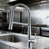 Pull-Down Kitchen Faucet with Modern Chrome High Arc Sprayer Tap for Residential or Commercial Projects to Global Supply