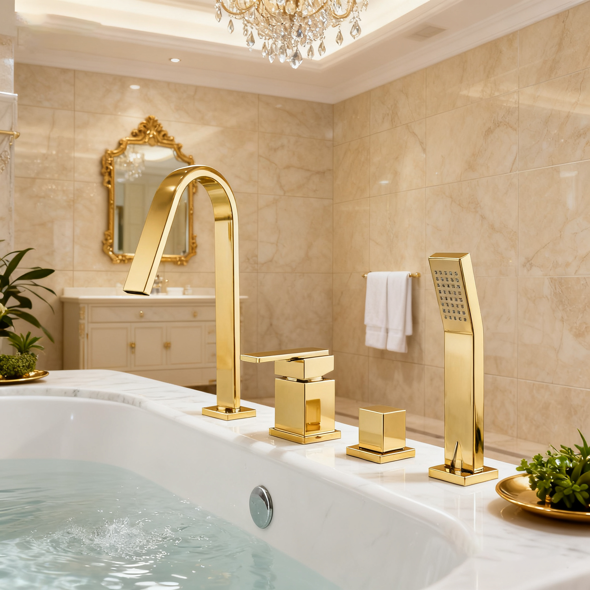 DF-05012 Deck-Mounted Roman Tub Faucet