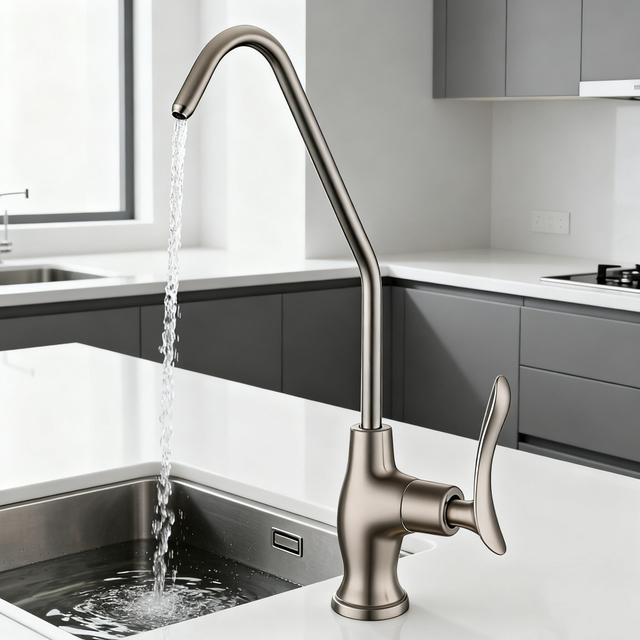 Stainless Steel Drinking Water Kitchen Faucet with Dual-Function Purified Water and Stream for Project Supply