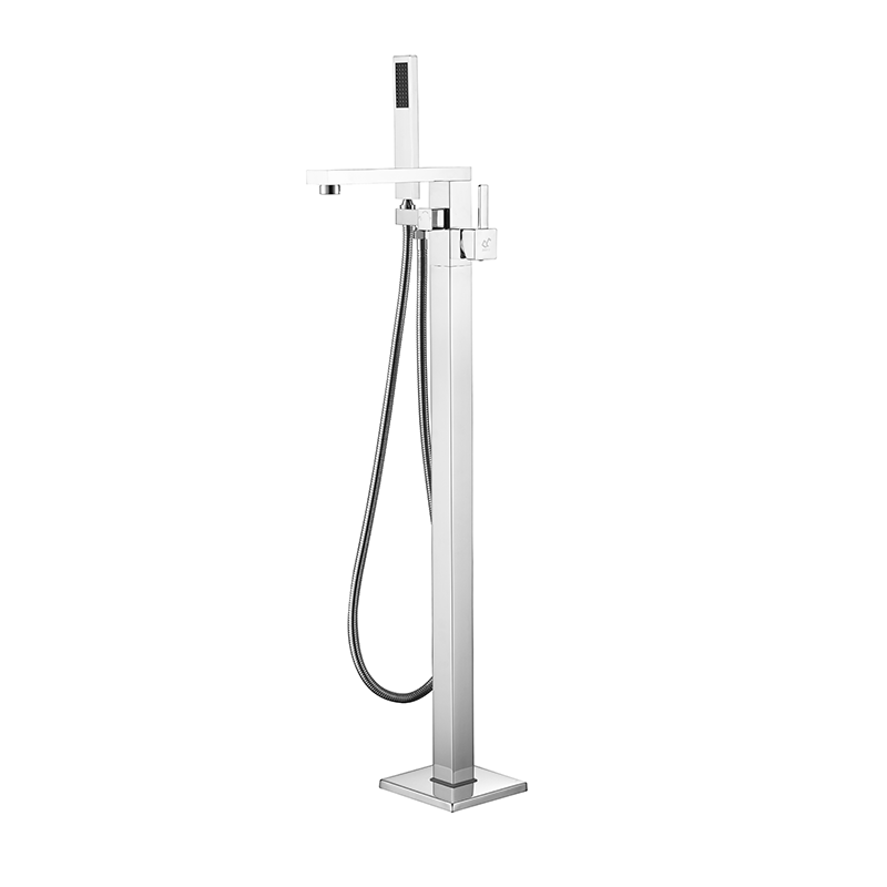 Experience Luxury And Convenience with Our Square Floor-Standing Bathtub Faucet DF-02011